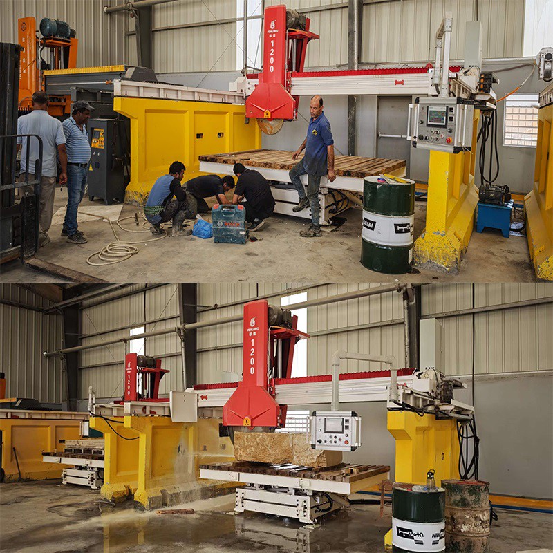 Tagliatrice a ponte a blocco centrale